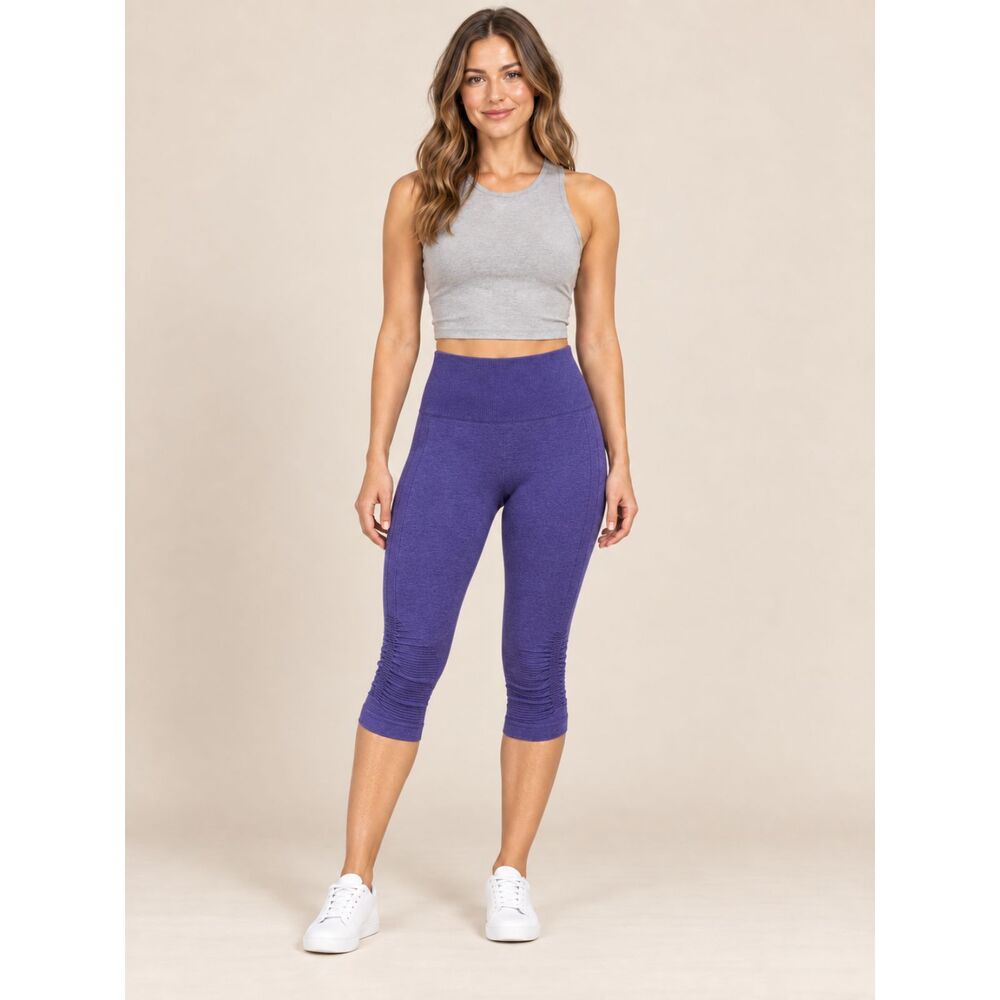 Lululemon In the Flow Crop II Purple Seamless Leggings Size 8 NWT
